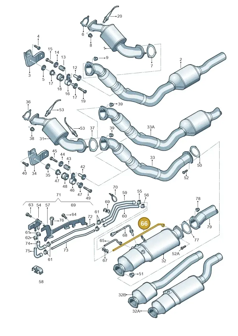 8E0131597C — Audi A4/S4 Cabrio./qu. 07> (2006-) diagram 454253720, position 66