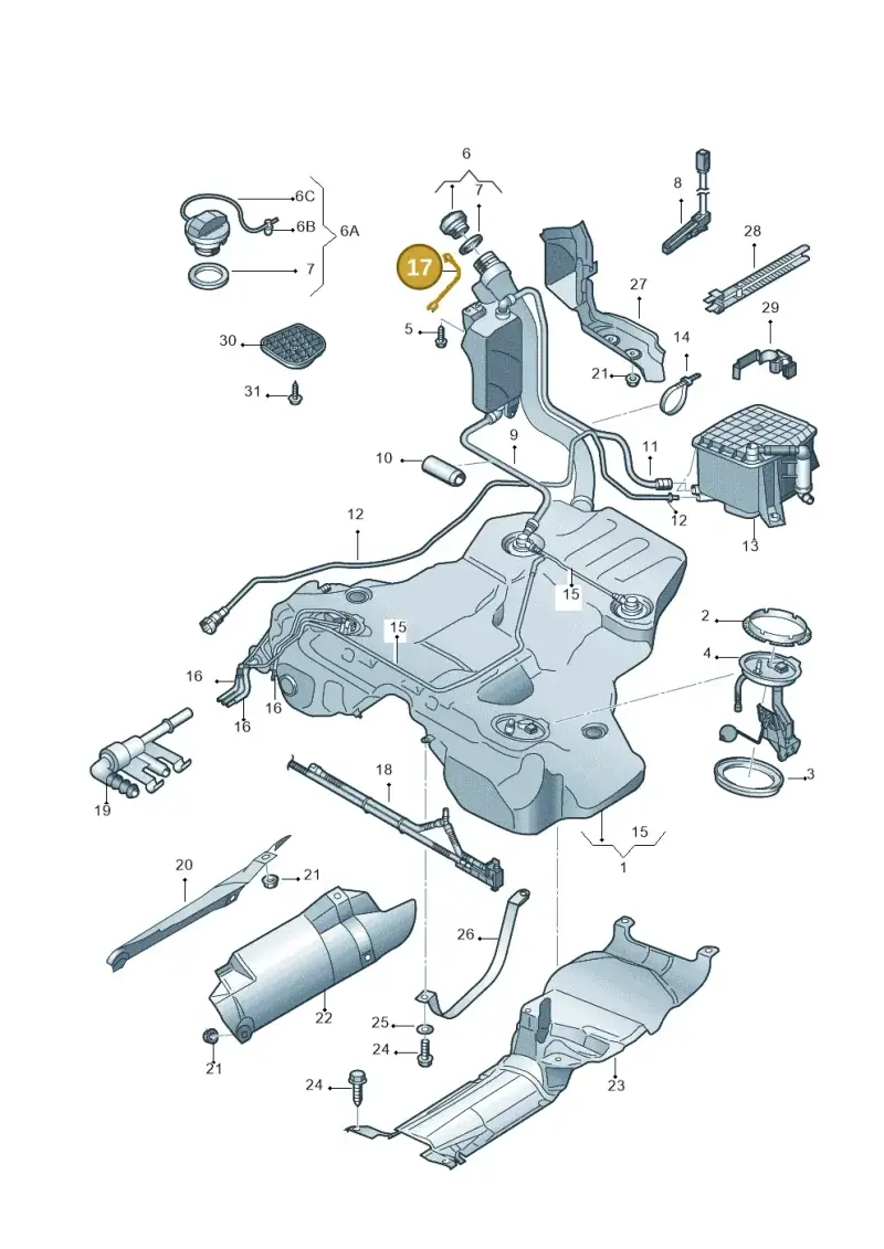 8E0201142A — Audi RS4 Cabrio qu.    08> (2007-) diagram 249201110, position 17