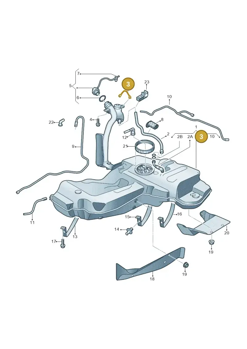 8E0201142A — Audi A6 2.7 TDI (2008-2011) diagram 448201000, position 3