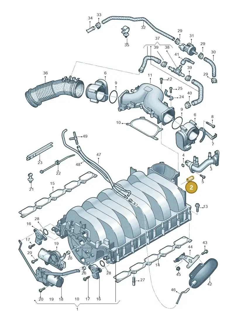 8E0201144 — Audi A6 2.7 TDI (2008-2011) diagram 448133910, position 2
