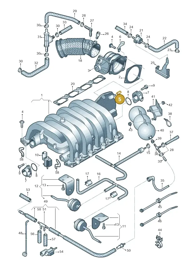 8E0201144 — Audi RS4 Cabrio qu.    08> (2007-) diagram 473133200, position 5