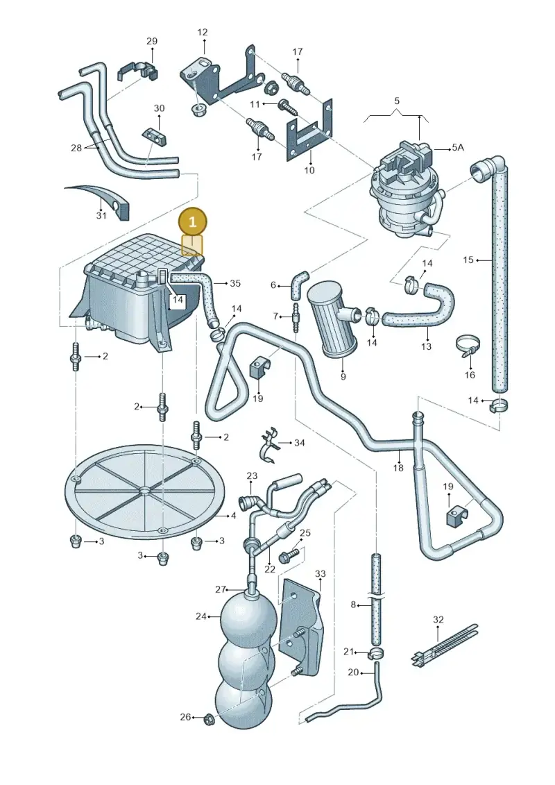 8E0201801L — Audi A4/S4/Av./qu.     05> (2005-) diagram 249201960, position 1