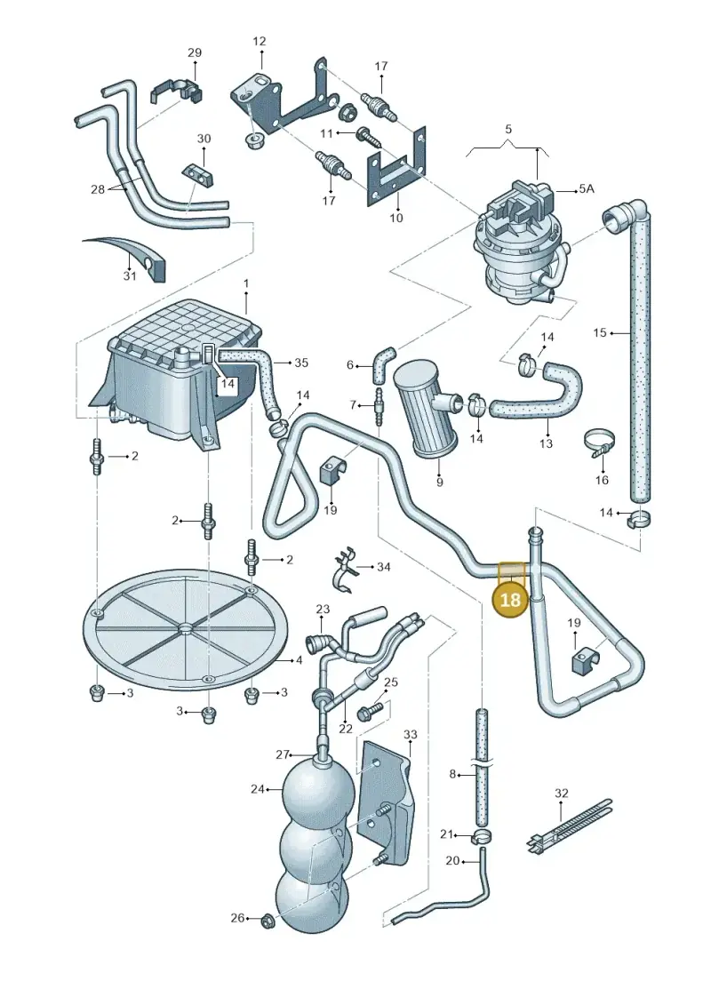8E0201946A — Audi A4/S4/Av./qu.     05> (2005-) diagram 249201960, position 18