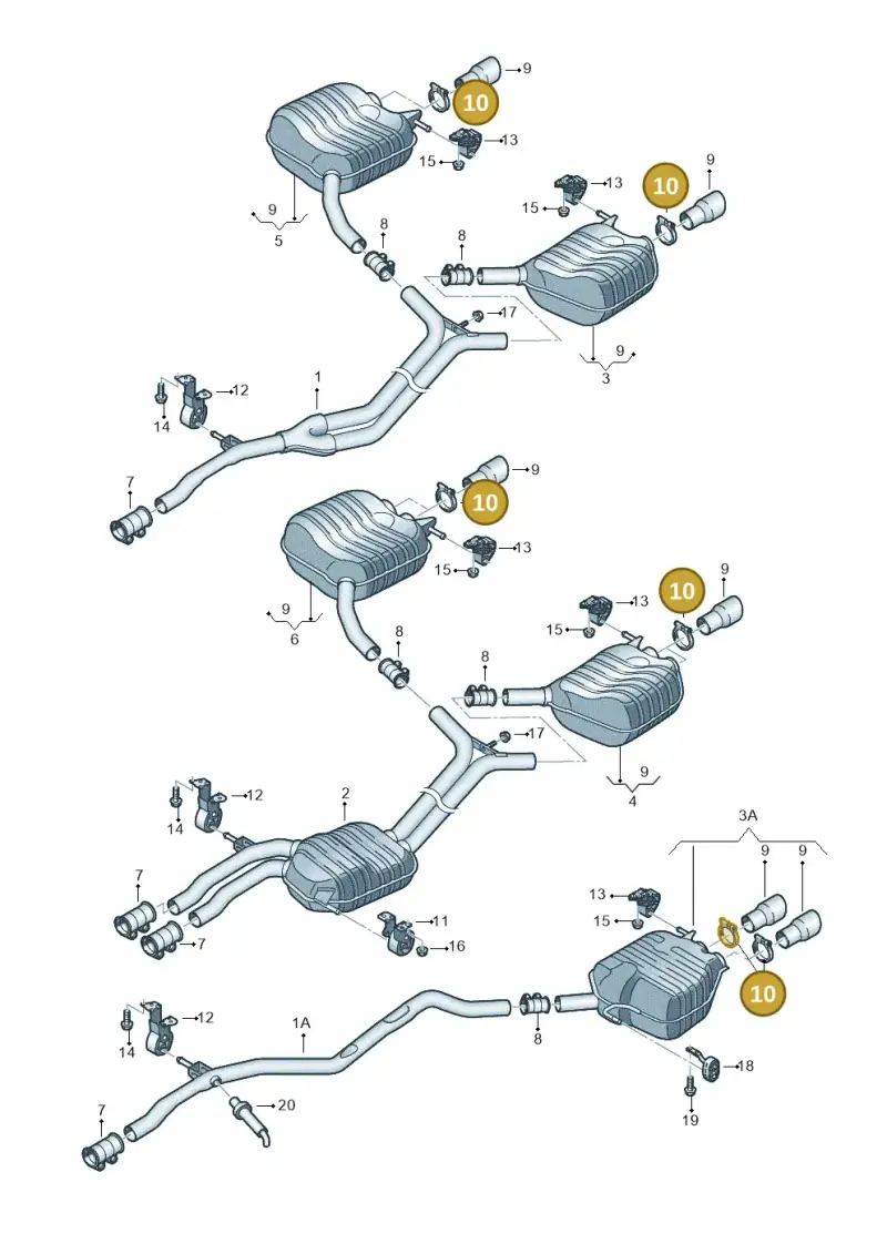 8E0253139B — Audi A4 av. 2.0 tdi (2011-2015) diagram 620253950, position 10