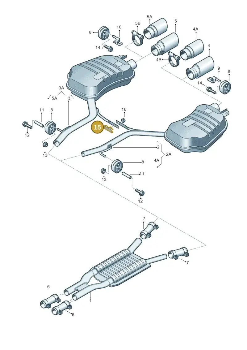 8E0253375 — Audi A8/S8/qu. lang    08> (2007-) diagram 291253900, position 15