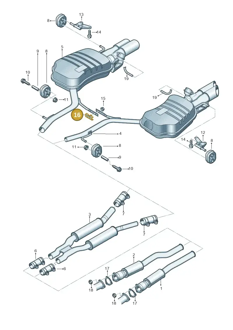 8E0253375 — Audi A8/S8/qu. lang    08> (2007-) diagram 291253920, position 16