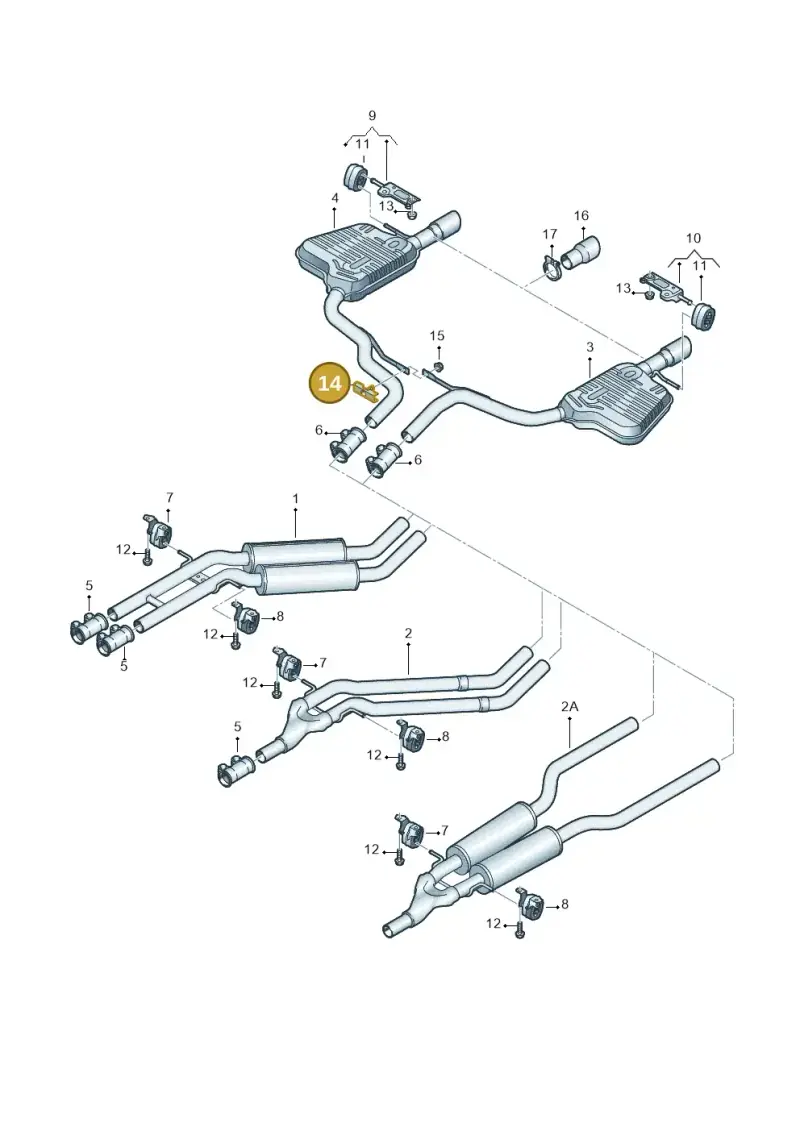 8E0253375 — Audi A6 2.7 TDI (2008-2011) diagram 448253800, position 14
