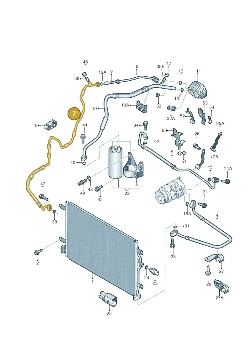 8E0260710H — Audi A4/S4 Cabrio./qu. 07> (2006-) diagram 249260410, position 7