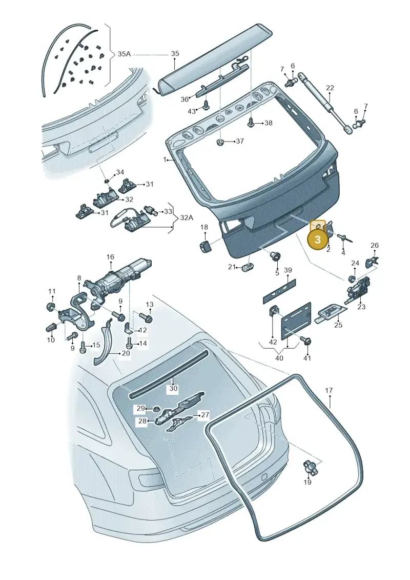 8E0260749B — Audi RS6 Avant (2013-2018) diagram 758827100, position 3