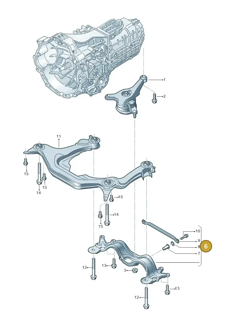 8E0399263BH — Audi A4/S4 Cabrio./qu. 07> (2006-) diagram 273399200, position 6