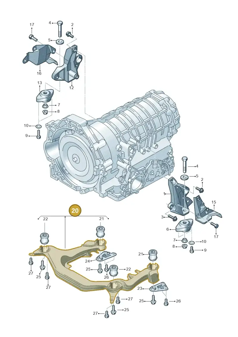 8E0399313BJ — Audi A4/S4/Av./qu. (2001-2004) diagram 156399800, position 20