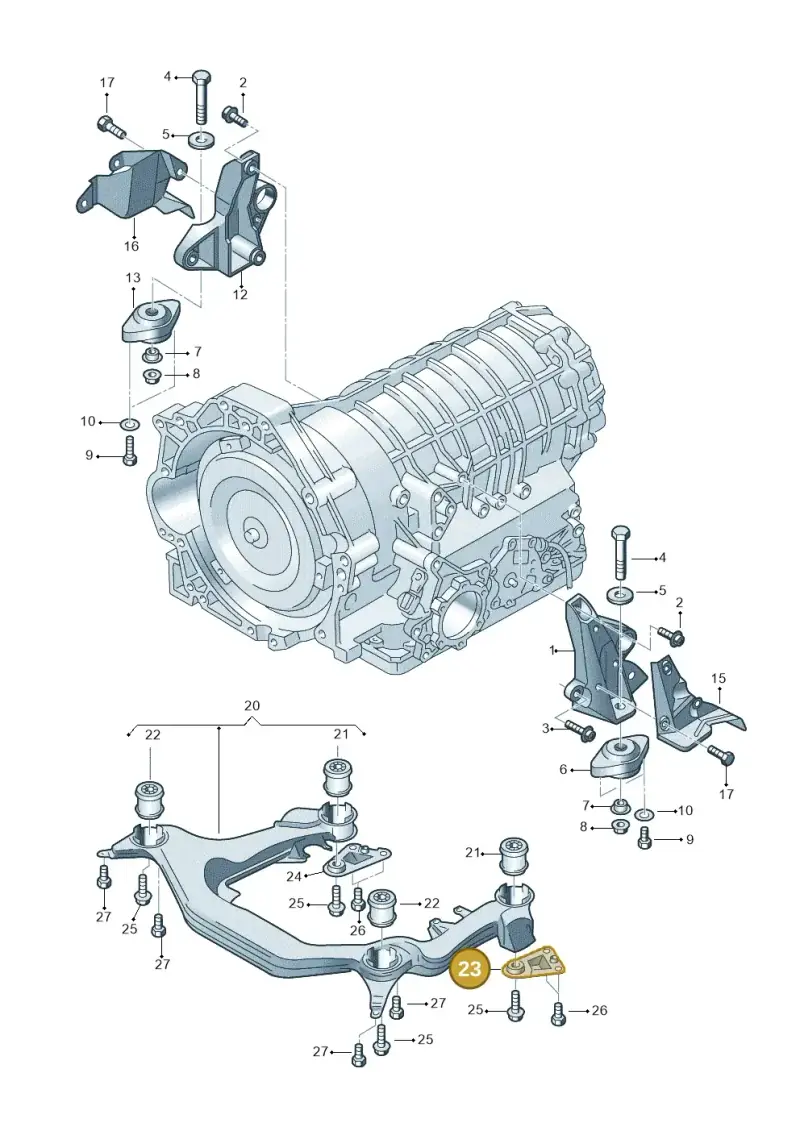 8E0399539B — Audi A4/S4/Av./qu.     05> (2005-) diagram 156399800, position 23