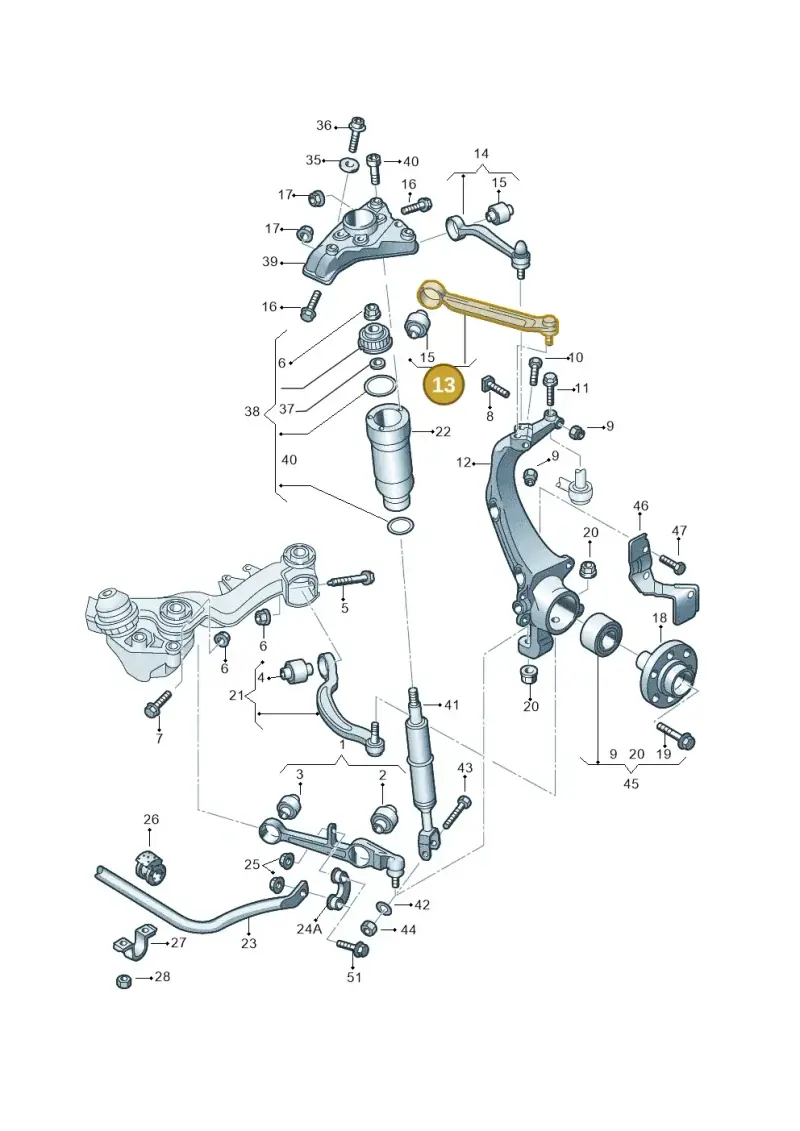 8E0407505A — Audi A6 Allroad qu. (2000-2005) diagram 247407110, position 13