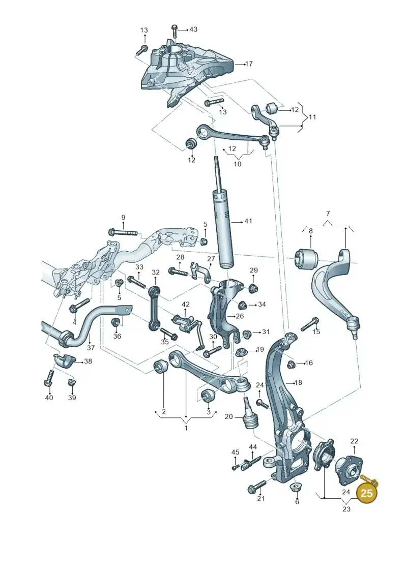 8E0407643A — Audi RS6 Avant (2019-) diagram 859407000, position 25