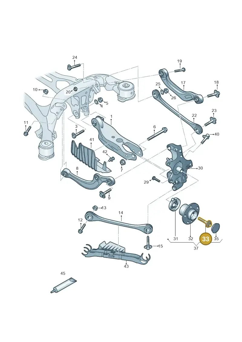 8E0407643B — Audi A5 Sportback (2016-2020) diagram 849505200, position 33