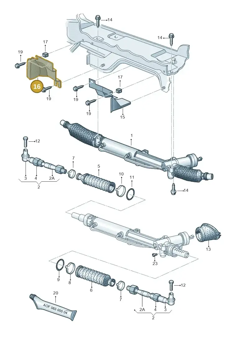 8E0422704B — Audi A4/S4/Av./qu. (2001-2004) diagram 249422420, position 16
