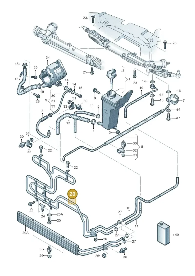 8E0422885BA — Audi A4/S4 Cabrio./qu. 07> (2006-) diagram 249422700, position 20