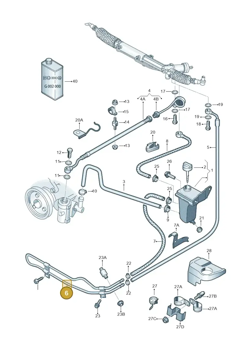 8E0422885BC — Audi A4/S4 Cabrio./qu. 07> (2006-) diagram 249422500, position 6