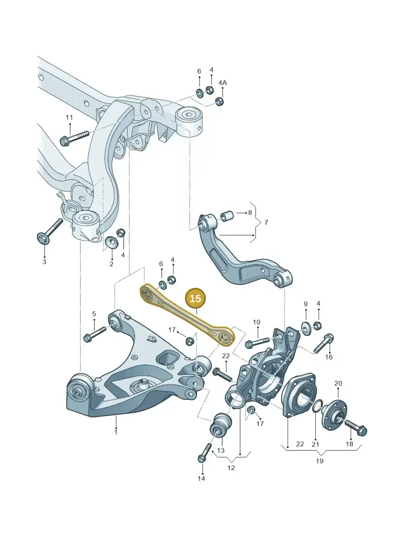 8E0501529P — Audi A4/S4 Cabrio./qu. 07> (2006-) diagram 249505060, position 15