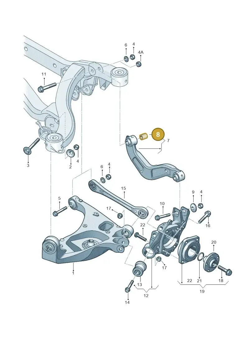 8E0501541S — Audi RS4 Cabrio qu.    08> (2007-) diagram 249505060, position 8