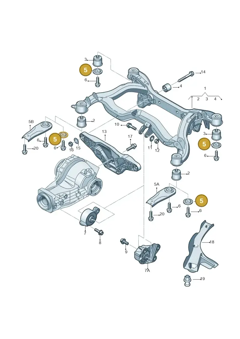 8E0505193B — Audi A6 2.7 TDI (2008-2011) diagram 448505010, position 5