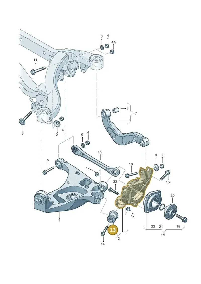 8E0505203D — Audi RS4 Cabrio qu.    08> (2007-) diagram 249505060, position 13