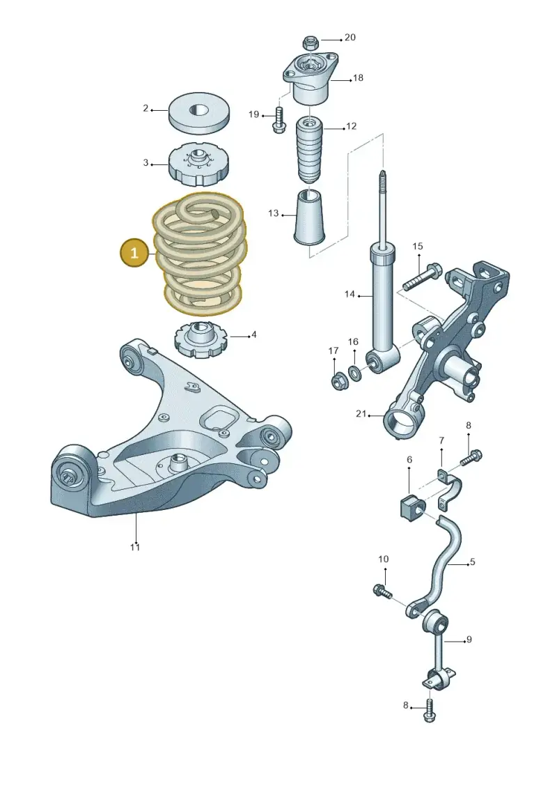8E0511115CS — Audi A4/S4/Av./qu.     05> (2005-) diagram 249511000, position 1