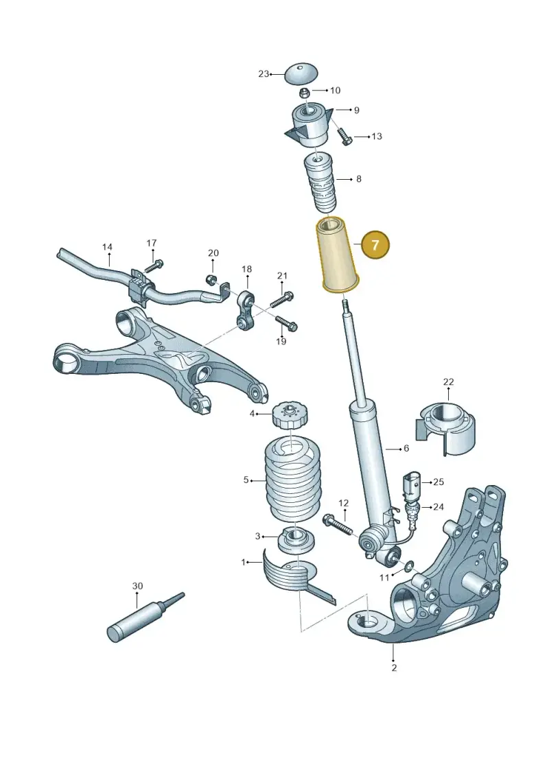 8E0512137E — Audi A5 Sportback (2011-2017) diagram 620511000, position 7