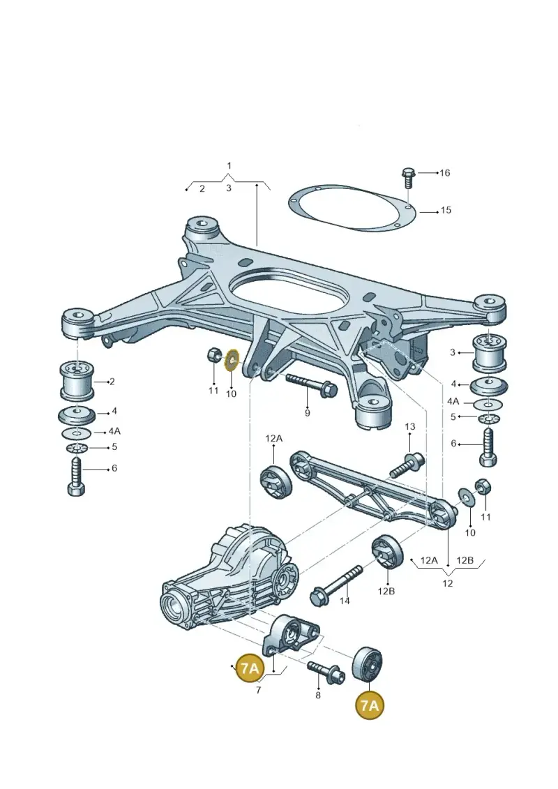 8E0599381B — Audi A8/S8/qu. lang (2003-2007) diagram 152505100, position 7A