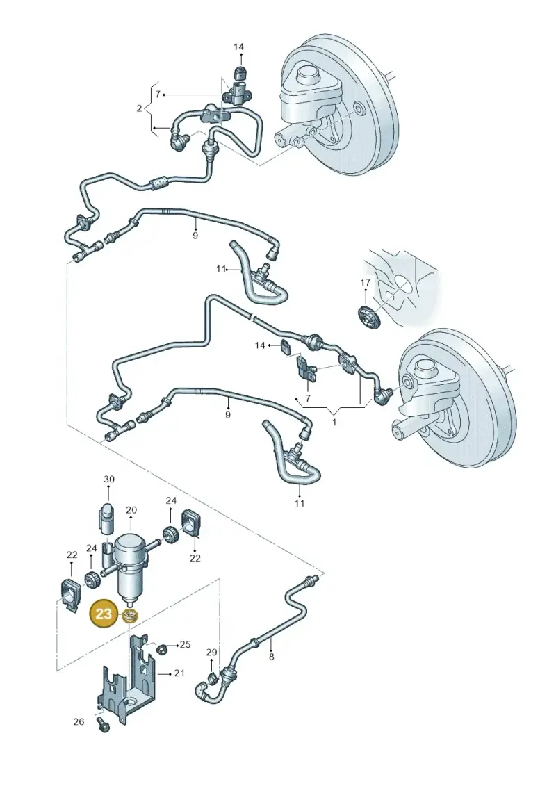 8E0614177A — Audi Q7 qu. 3.0 TDI (2009-2015) diagram 493611750, position 23