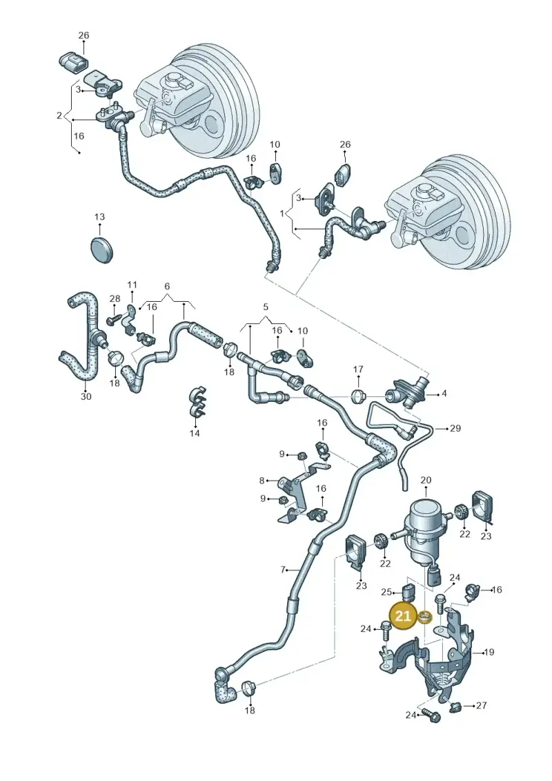 8E0614177A — Audi RS4 Av. qu. 4.2 (2012-2015) diagram 695611800, position 21