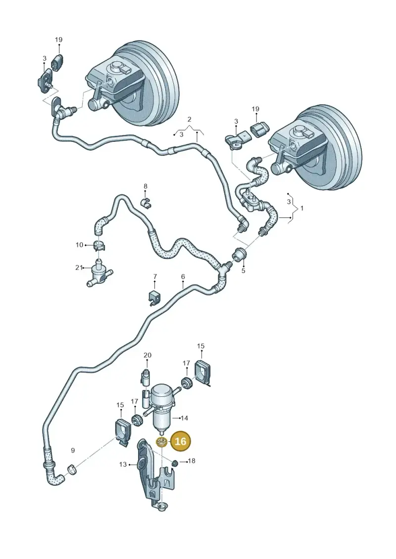 8E0614177A — Audi A8L qu. 3.0 TDI (2009-2014) diagram 696611800, position 16