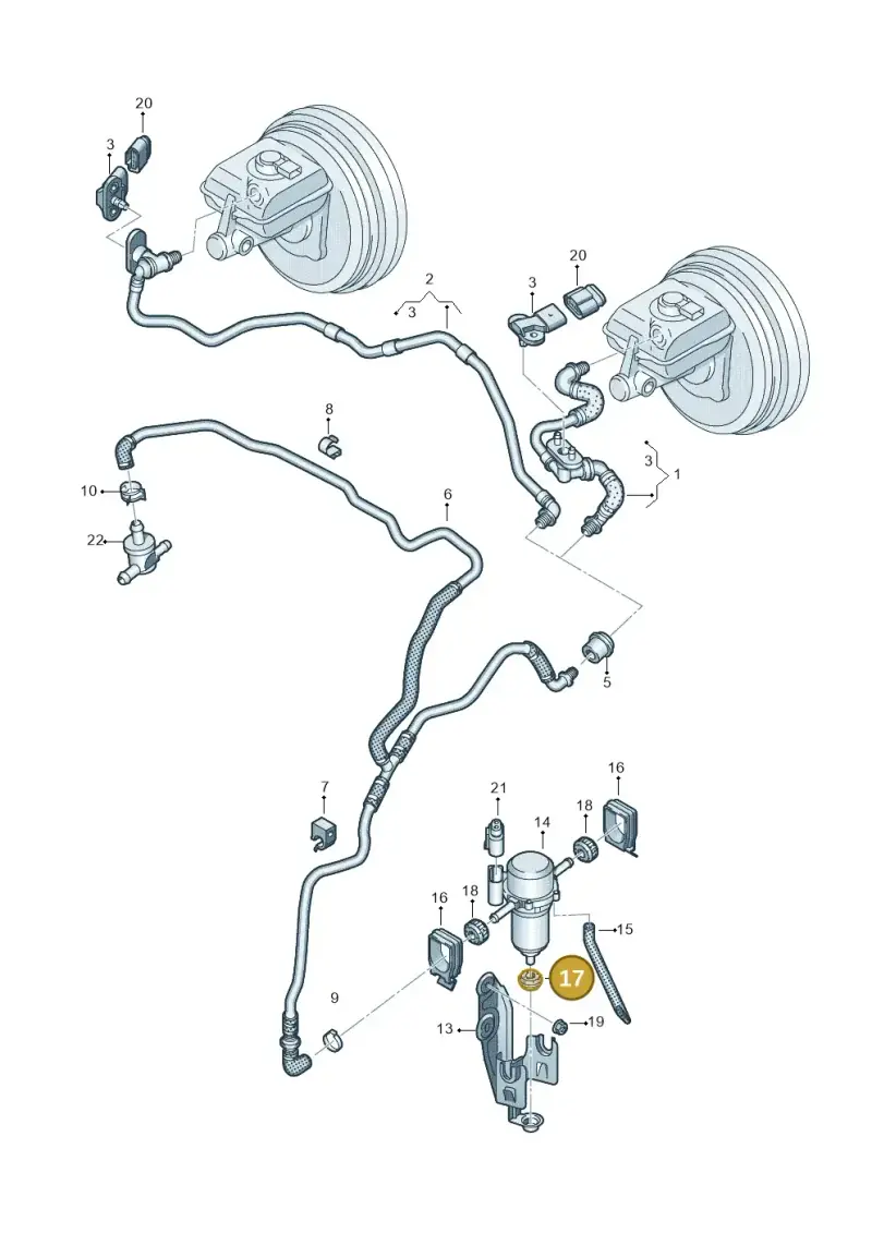 8E0614177A — Audi A8L qu. 3.0 TDI (2013-2018) diagram 771611770, position 17