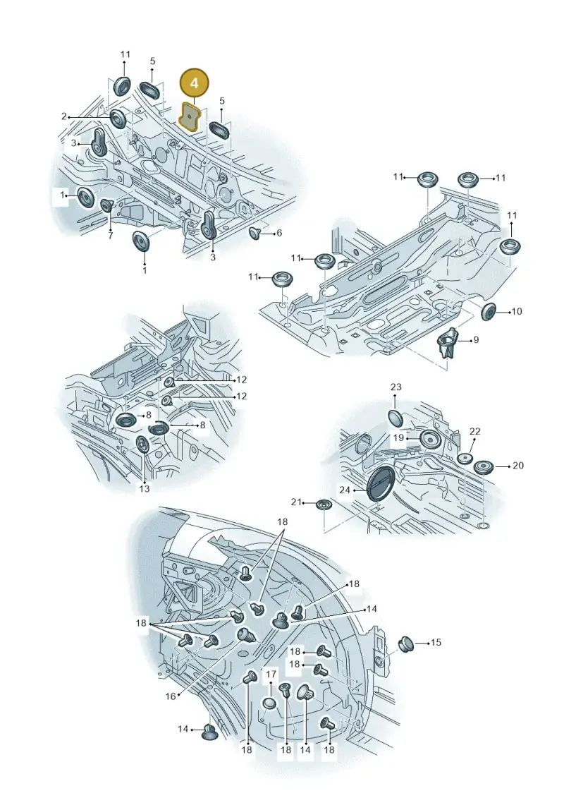 8E0615275A — Audi A6 2.7 TDI (2008-2011) diagram 448803350, position 4