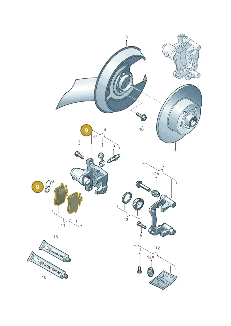 8E0615296A — Audi A6/Wagon/quattro (2001-2004) diagram 195615600, position 9