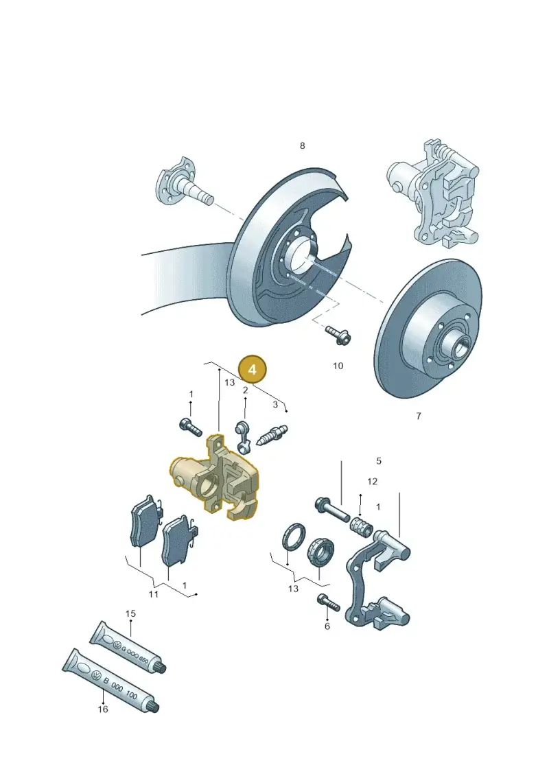 8E0615423 — Audi A4/Avant F8D-W-> (1997-1998) diagram 156615600, position 4