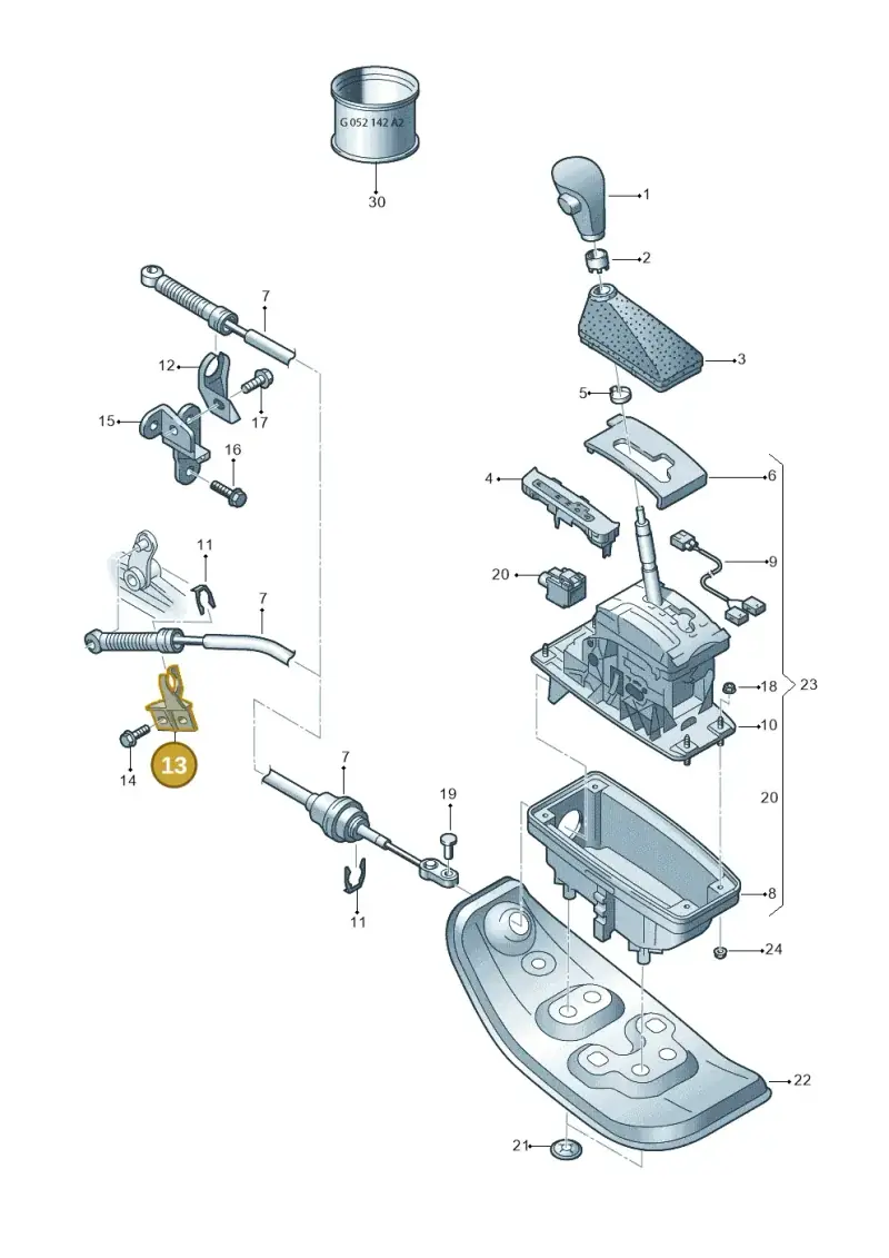 8E0713281 — Audi A6/S6/Avant/qu.   05> (2004-) diagram 448713150, position 13
