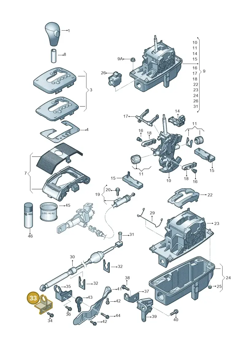 8E0713281 — Audi A4/S4/Av./qu.     05> (2005-) diagram 454713150, position 33