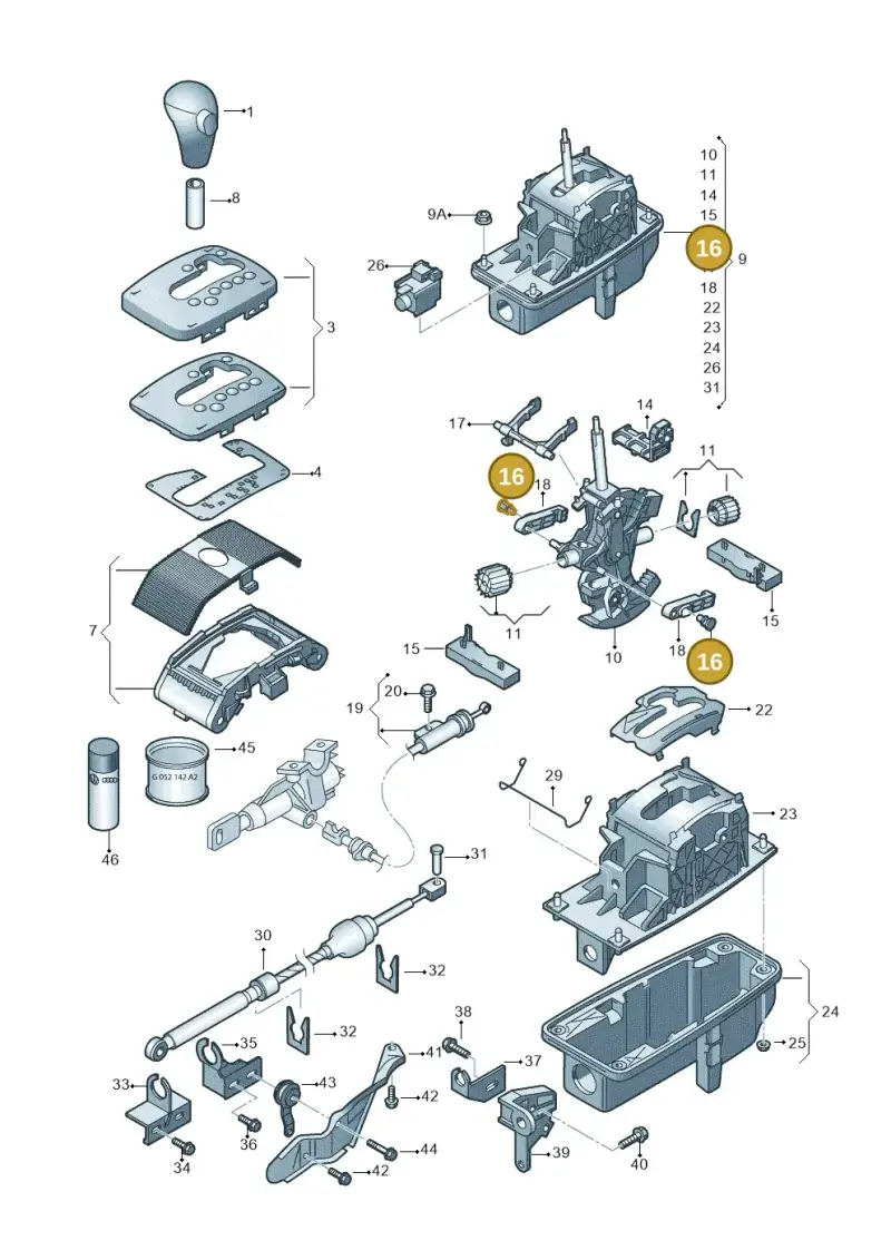 8E0713293 — Audi A4/S4/Av./qu.     05> (2005-) diagram 454713150, position 16