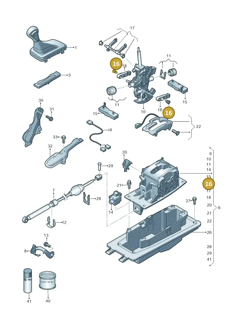 8E0713293 — Audi Q7 qu. 3.0 TDI (2009-2015) diagram 675713200, position 16
