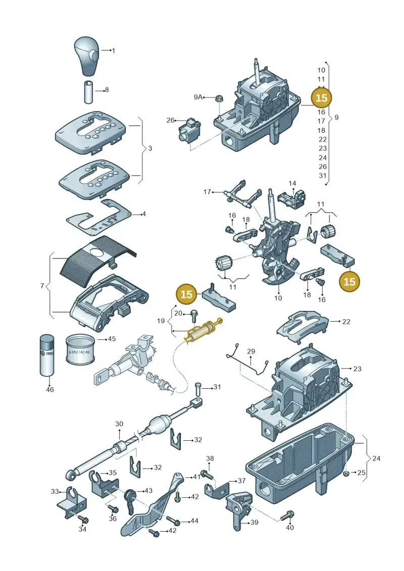 8E0713347 — Audi A4/S4/Av./qu.     05> (2005-) diagram 454713150, position 15