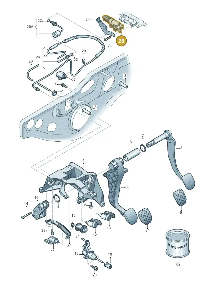 8E0721257P — Audi A4/S4 Cabrio./qu. 07> (2006-) diagram 454721300, position 28