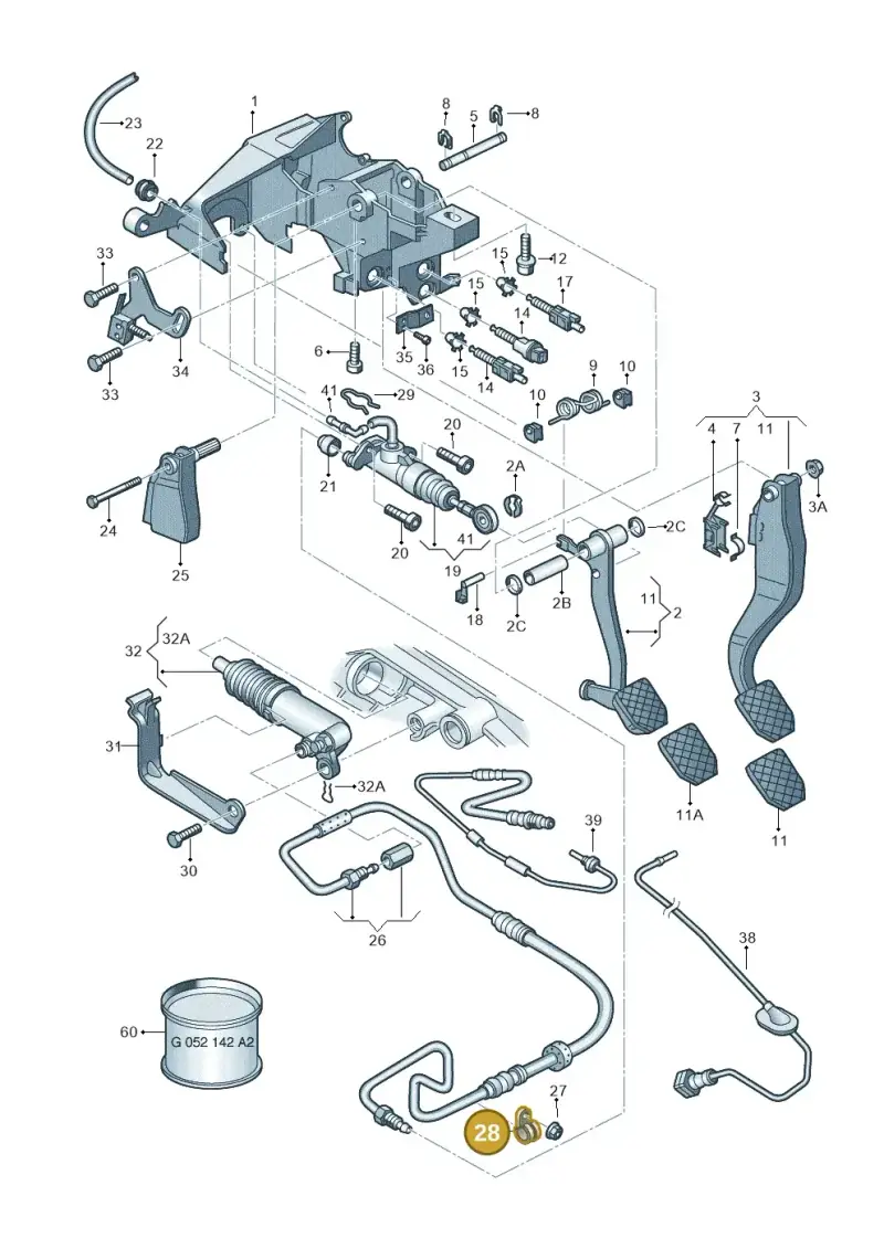 8E0721350 — Audi A4/S4 Cabrio./qu. (2002-2006) diagram 156721250, position 28