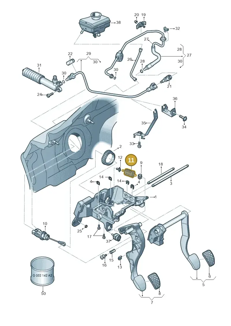 8E0721403B — Audi A4 av. 2.0 tdi (2011-2015) diagram 670721300, position 11