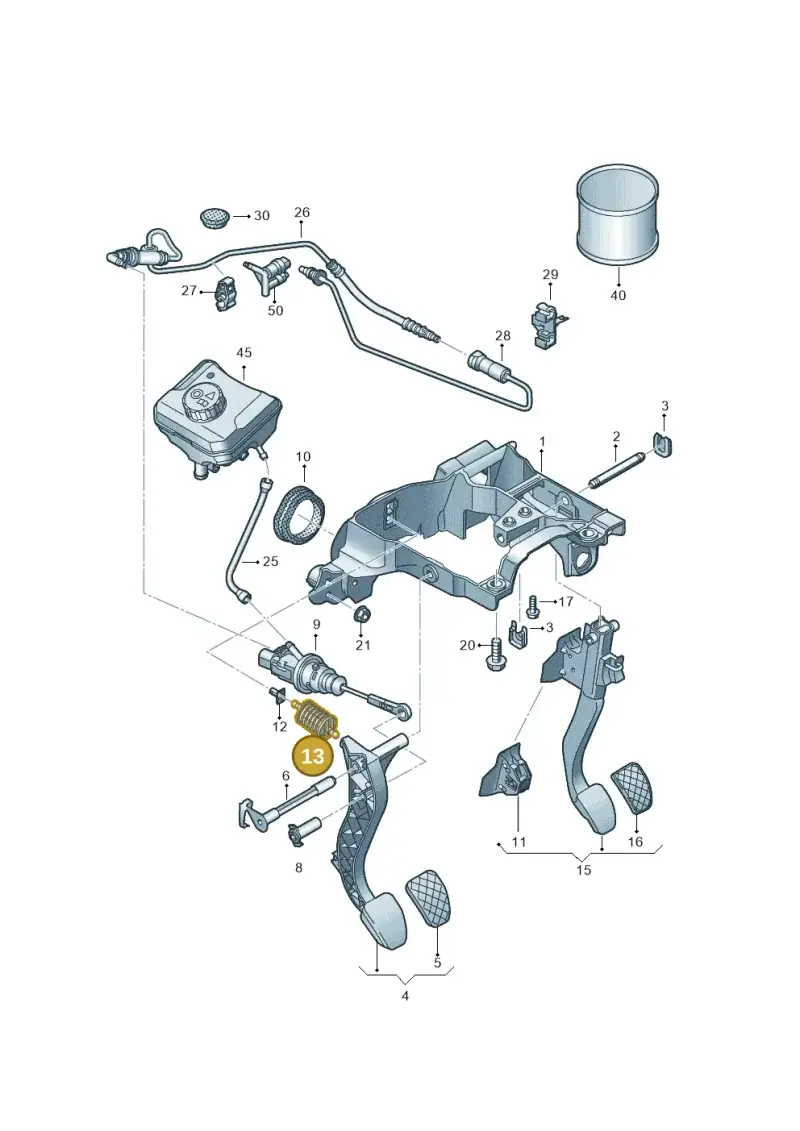 8E0721403B — Audi A4 2.0 (2015-2019) diagram 849721250, position 13