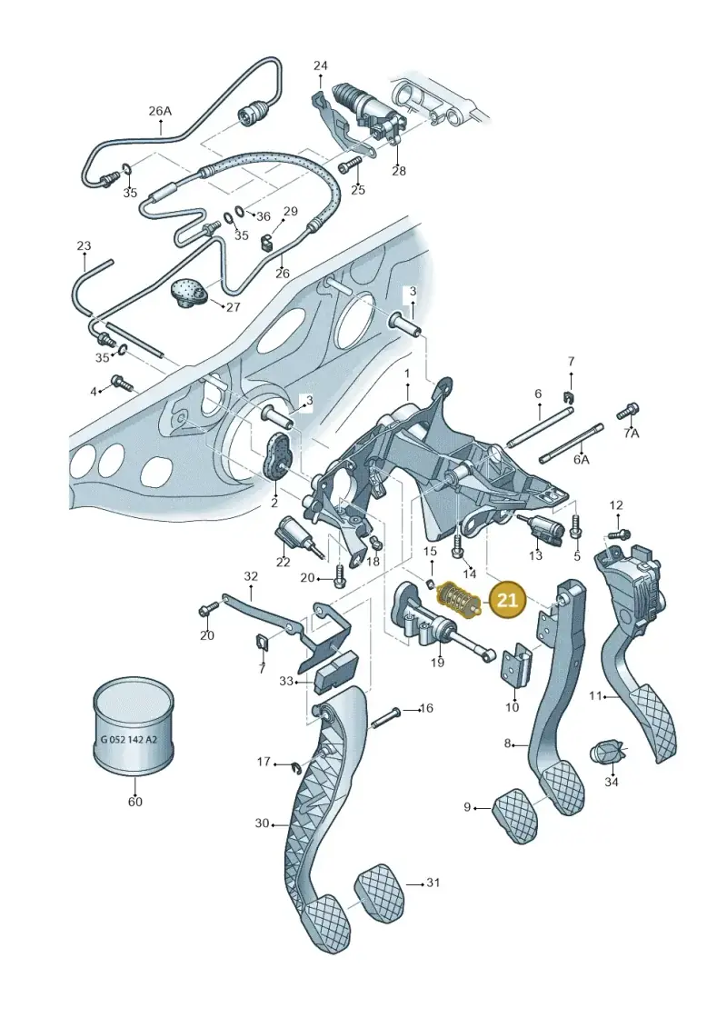8E0721403C — Audi A6 2.7 TDI (2008-2011) diagram 448721250, position 21