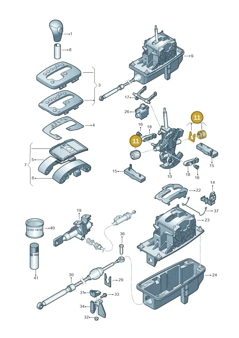8E0798151A — Audi A4/AV./QU.    "CN"03>05 (2003-2005) diagram 249713150, position 11