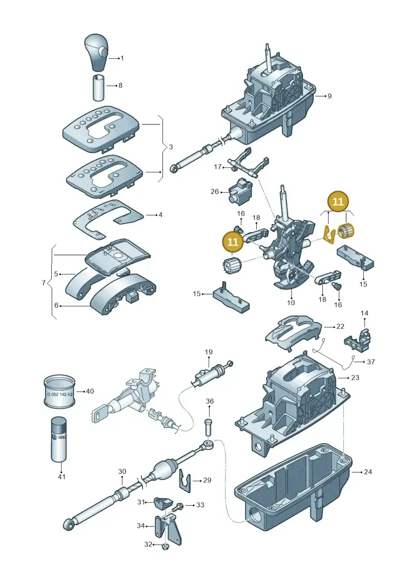8E0798151A — Audi A4/S4 Cabrio./qu. (2002-2006) diagram 249713200, position 11