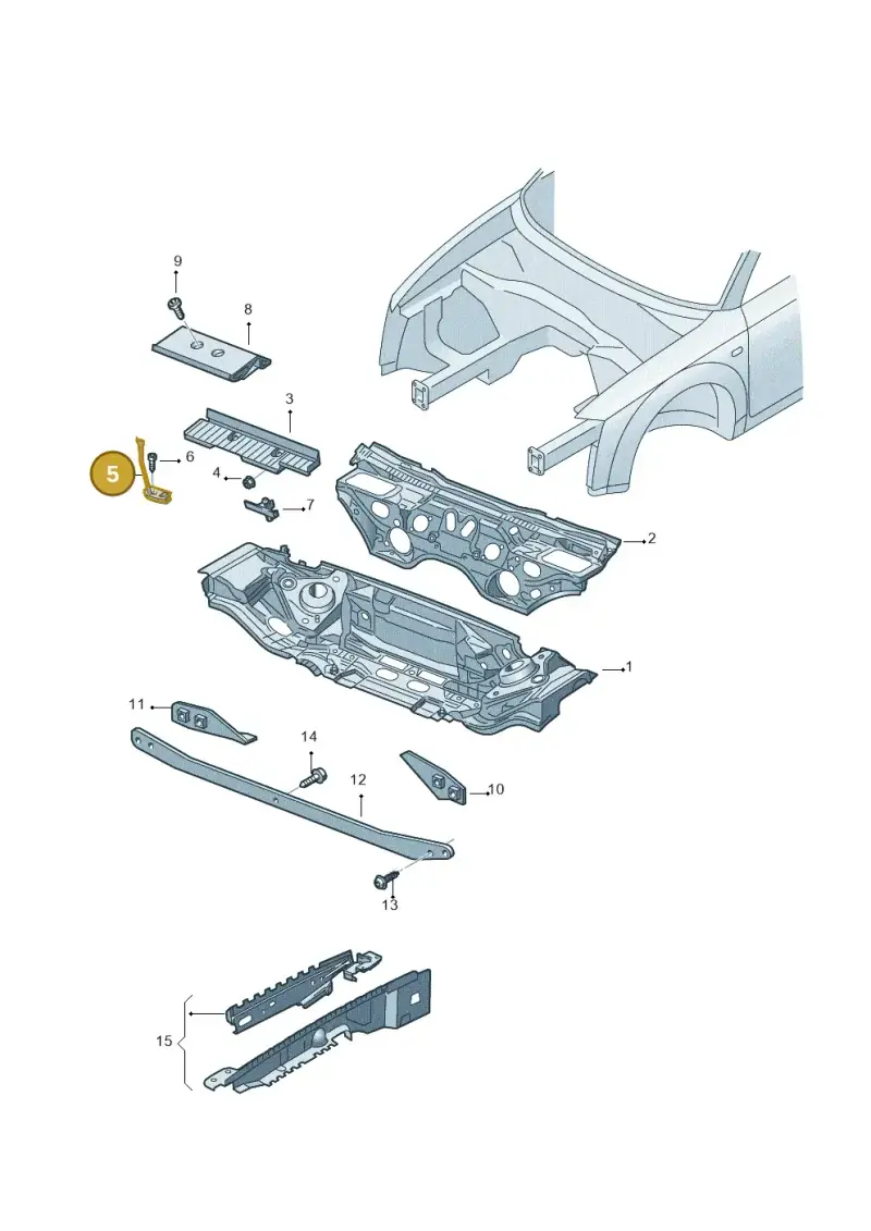 8E0803123C — Audi A4/S4 Cabrio./qu. 07> (2006-) diagram 492805000, position 5