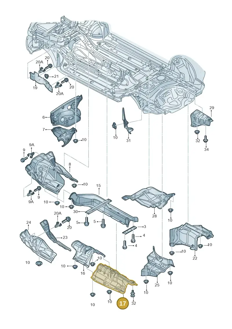 8E0804160AT — Audi RS4 Cabrio qu.    08> (2007-) diagram 249804000, position 17
